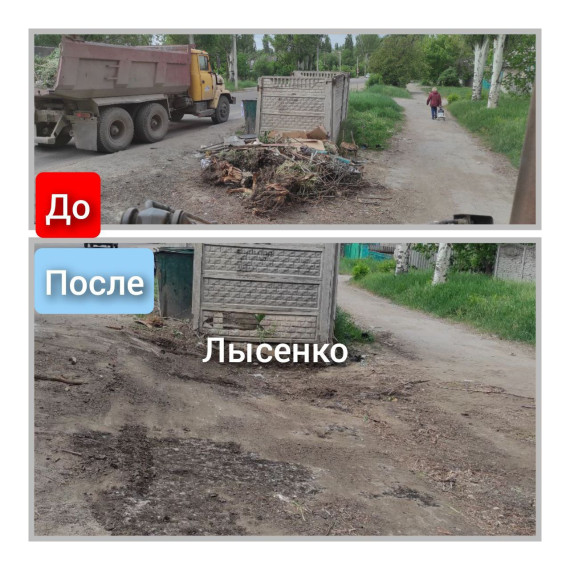 Коммунальные службы городского округа Енакиево продолжают проводить работы по наведению порядка и чистоты в нашем городе.