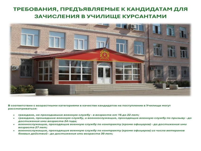 Государственное бюджетное образовательно учреждение высшего образования "Донецкое высшее общевойсковое командное училище" приглашает на службу.